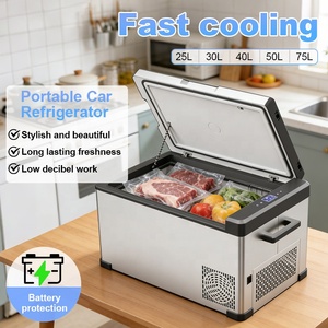 Réfrigérateur-congélateur de voiture 40L à <span class=keywords><strong>prix</strong></span> d'usine avec batterie amovible 12V 24V, zone unique, portable, pour extérieur - Product Image 3