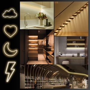 Wholesale 360&deg; <strong>LED</strong> Neon Strip <strong>Light</strong> Waterproof Warm White Flexible <strong>LED</strong> <strong>Rope</strong> for Building Gaming Room Kids Wall DIY Decor - Product Image 5