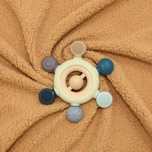 Hot food grade Silicone bé Teether bé vòng DIY mọc răng MOL đồ chơi BPA miễn phí bánh lái bằng gỗ teethers - Product Image 4