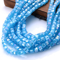 Perles intercalaires en vrac en verre et en cristal facetté coloré pour la fabrication de bijoux, vente en gros