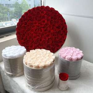 Lovebay Factory Wholesale Roses d'éternité naturelles Roses immortelles dans une boîte en velours Roses éternelles préservées dans une boîte - Product Image 1