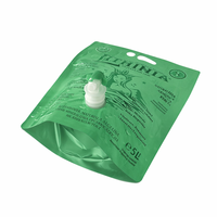 Pochettes verticales de 3L à 20L avec valve papillon et logo, en PET/AL/PE/Nylon, emballage en boîte pour boissons, vin, jus