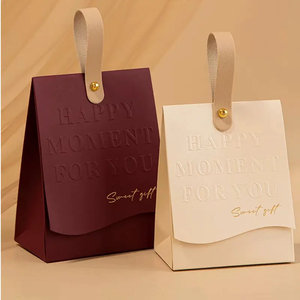 Hoge Kwaliteit Luxe Kraft Papieren Zakken Met Handvat Voor Bruiloften Snoep Koekjes Sieraden Verpakking Kleine Geschenkdoos - Product Image 4