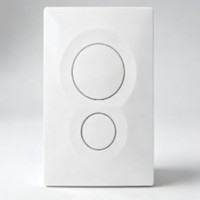 Panel Tombol Siram Toilet Stainless Steel dengan Desain Minimalis Modern dan Pelapisan PVD Putih/Hitam