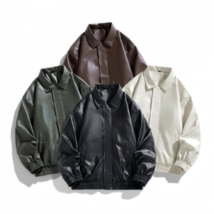 Nuova <span class=keywords><strong>Giacca</strong></span> Casual Stile Moto Retrò Americana 2026 per Uomo, <span class=keywords><strong>Giacca</strong></span> in <span class=keywords><strong>Pelle</strong></span> alla Moda per Primavera e Autunno - Product Image 1