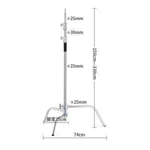Vendo soporte de luz de 40 pulgadas video pierna mágica fotografía C marco bandera placa soporte fotografía lámpara pie marco saco de arena soporte - Product Image 4