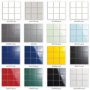 Màu Xám Matt 12 "* 12" Gạch Mosaic Không Trượt Trang Trí Bằng Kính Mosaic Tường Gạch Tàu Điện Ngầm Gạch Vuông Hỗ Trợ Kỹ Thuật Trực Tuyến Hiện Đại