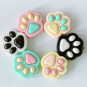 Portachiavi con tastiera singola in plastica illuminata a LED, a forma di cartone animato, piccola, per presentazioni, con animali (gatto, tartaruga) e funzione clicker antistress - Product Image 2