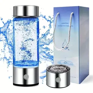 2024 Hoge Kwaliteit 420Ml Waterstof Rijk Water Cup Usb Oplaadbare Draagbare Spe Pem Glas Waterstof Water Thermosfles Groothandel