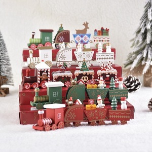 Train de Noël en bois à assembler soi-même, décoration intérieure, cadeau pour enfants, vente en gros - Product Image 2