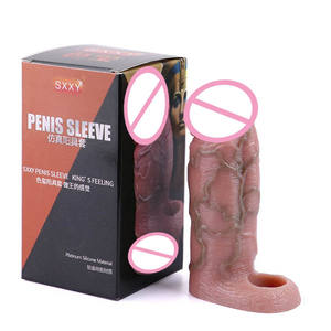 Erkekler için gerçekçi penis kol gecikme sprey boşalma erkek penis tor penis uzatma sıvı silikon seks oyuncak - Product Image 4
