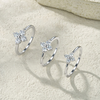 Ensemble de bijoux trèfle à quatre feuilles en argent S925, exclusivité boutique, moissanite VVS1 certifiée GRA, ensemble de bijoux tendance
