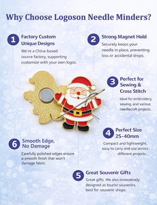 2026 Portaagujas Magnético de Metal Esmaltado con Diseño Personalizado Único, Temática Abeja, Perro, Viaje, para Bordado, de Fábrica - Product Image 3