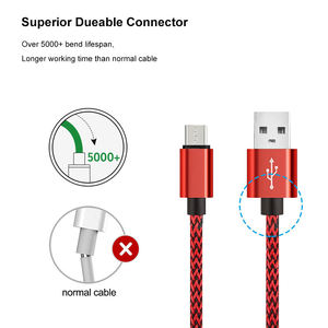 New Arrival 2A Durable Braided Cable 1m 2m 3m Fast <b>Charging</b> Cable Micro USB Android Type <b>C</b> Data Cable for iPhone Android - Product Image 6