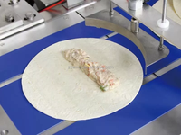 Ligne de production de tortillas commerciales pour restaurants mexicains, machine à fabriquer des wraps pour burritos, machine à faire des feuilles de rouleaux de printemps
