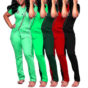 ชุดยูนิฟอร์มพยาบาล,ชุดยูนิฟอร์มพยาบาลทันสมัยกางเกงทรงตรงระบายอากาศได้ดี - Product Image 3