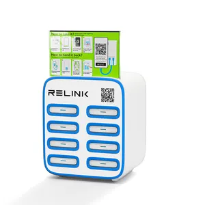 Rental Charging Station 8 Slot Mobile Phone Portable Battery Share Power Bank Charging Station Rental Power Banks