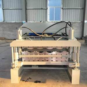 Máquina de fabricación de tejas de doble capa de metal Precio de fabricación Maquinaria de material de construcción de alta velocidad - Product Image 2