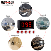 Système d'appel sans fil avec affichage numérique LED Daytech pour restaurant, hôpital, infirmière, appels d'urgence en groupe pour utilisation en café