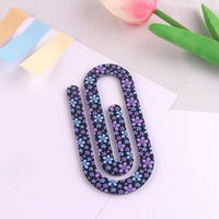 Leuke oversized decoratieve paperclips met fruit- en bloemenprint, grote paperclip-bladwijzer voor scrapbook, dagboek, documentmarkering, student