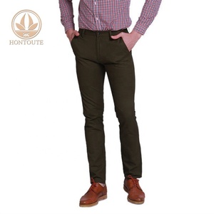 de alta calidad de 5 básico bolsillo superior de la marca relajado Chino ajustado de algodón Hombre de trabajo de pantalón - Product Image 2