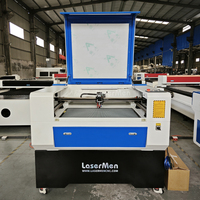 Machine de gravure et de découpe laser CO2 LaserMen 9060 de bureau 80W, gravure laser pour cristal, contreplaqué, cuir, formats LAS DXF