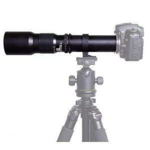 Lente Teleobjetivo de Enfoque Fijo de Alta Potencia de 500 mm F/8 para Observación de Aves y Deportes, Lentes de Cámara de Enfoque Manual para Cámaras DSLR - Product Image 1