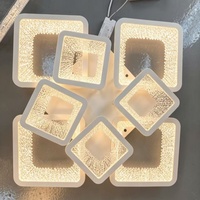 Plafonnier LED moderne et minimaliste 220V 120W avec télécommande, en fer et acrylique, Ra 80-90, pour l'éclairage intérieur des hôtels et des maisons