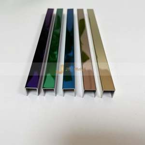 LL158 Profilé de transition mural et de sol en forme de U haut de gamme en acier inoxydable brossé, échantillon gratuit - Product Image 1