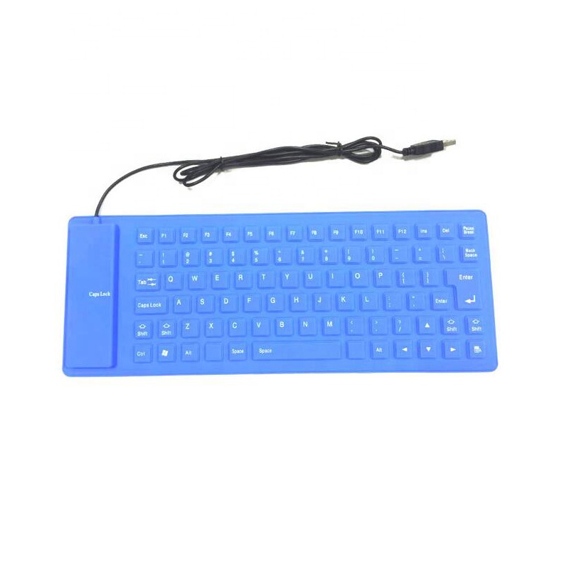 85 chaves USB Com Fio À Prova D' Água Teclado de silicone Dobrável Flexível