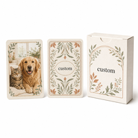 Cartes à jouer pour animaux de compagnie en papier recyclable et écologique personnalisées avec livret photo assorti en option