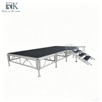 Scène mobile en aluminium, scène de spectacle portable, structure de scène pliable pour l'extérieur, plateforme de scène