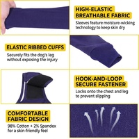 Manchon de récupération pour chien, protection anti-léchage pour patte avant unique, à porter sur l'épaule, en polyester imprimé, pour plaies
