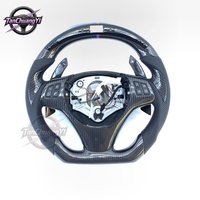 Volant de voiture personnalisé avec LED en fibre de carbone pour BMW E90 E91 E92 E93 E87 E81 E82 E88 M3 2008-2013