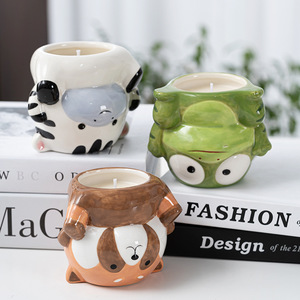 Vaso per Piante Grasse <span class=keywords><strong>in</strong></span> Ceramica Creativa a Forma di Cartone Animato, Portapenne da Scrivania per Commercio Estero e Giardinaggio - Product Image 4