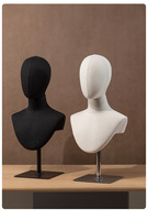 Présentoir de Tête Réglable en Métal, Mannequin Élégant en Mousse avec Tête en Plastique pour Perruques, Vêtements et Foulards – Pratique