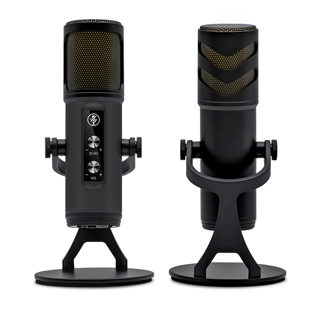 Professional USB Condenser Microphone with RGB Light, Noise Reduction Desktop Mic for PC Laptop Studio Recording