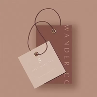 Nouvelle étiquette volante en papier avec étiquette personnalisée, étiquette en papier épais de haute qualité avec logo en relief de marque propre et joint de montre avec anneau à œillet
