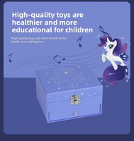 Boîte à musique personnalisée en gros pour filles, avec manivelle, miroir et ballerine, écologique, vente directe usine
