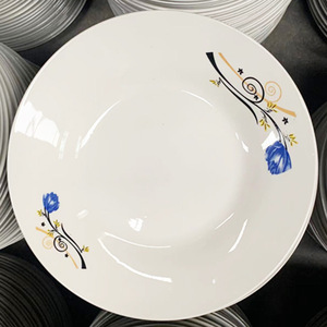 Assiettes en céramique commerciales pour restaurant, assiettes en porcelaine en gros, compatibles micro-ondes <span class=keywords><strong>et</strong></span> lave-vaisselle, gaufrées <span class=keywords><strong>et</strong></span> peintes à la main - Product Image 2
