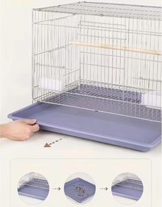 Jaula Plegable Moderna para Pájaros, 60x43x41cm, Marco de Hierro, Bandeja de Plástico Resistente al Agua, Ecológica, Capacidad de 50 lb, Caja para Agapornis - Product Image 2