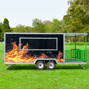 Camion de nourriture mobile entièrement équipé de haute qualité nouvelle condition Original café crème glacée chariot remorque pour petites entreprises en aluminium - Product Image 1