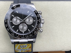 Reloj Mecánico de Lujo de Súper Calidad, Fábrica ARF, Acero 904L, Movimiento 4131, Peso 161 gramos, Cronógrafo, Diseño Panda Negro - Product Image 1