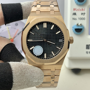 <span class=keywords><strong>Montre</strong></span> mécanique pour <span class=keywords><strong>homme</strong></span> de haute qualité 15500 en acier inoxydable avec mouvement automatique, cadran à aiguilles résistant à l'eau - Product Image 1