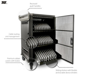 Kệ sạc thông minh USB 36 ngăn có bánh xe, khuyến mãi nóng, dùng để đựng máy tính bảng và laptop, thiết bị giáo dục - Product Image 3