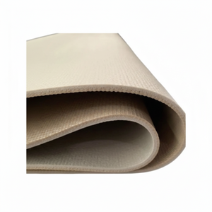 Tapis de yoga avec logo personnalisé et design bicolore (avant gris dos caramel) Matériau antidérapant et imperméable 61x180cm écologique - Product Image 1