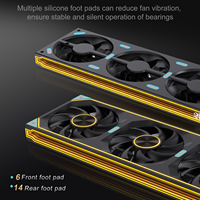 Lovingcool AIO 360mm ARGB Boîtier PC Refroidissement Ventilateur de refroidissement intégré haute performance avec miroir infini à quatre côtés