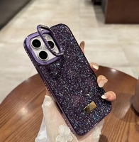 Étuis de téléphone portable personnalisés de luxe avec paillettes brillantes, antichoc, en TPU PC de 2,0 mm d'épaisseur pour S24 Ultra et pour 11/13/15/16