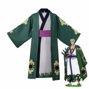 Disfraz de Zoro de una Pieza, Disfraz de Anime para Cosplay, Fiesta, Anime Show, Comic Con, Kimono - Product Image 1