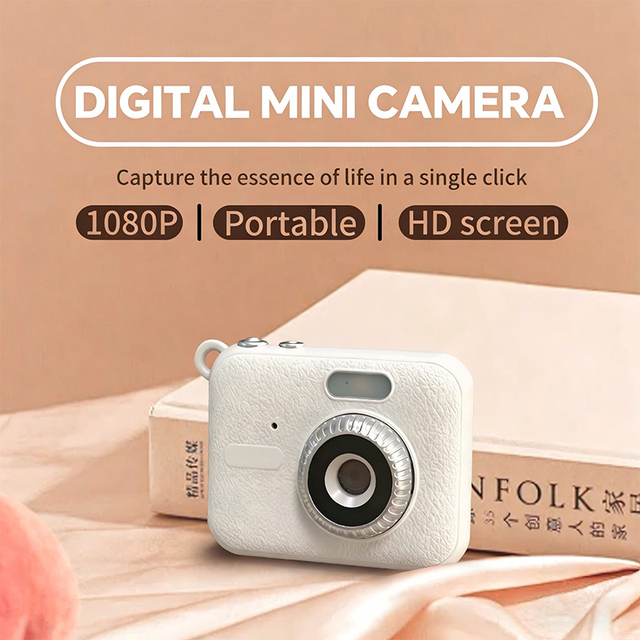 Children's Birthday Gift 1080P HD Full HD 1920X1080 Selfie Mini Keychain Camera with LED Light MicroSD up to 128GB 2MP